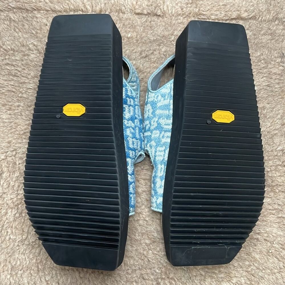 Palm Angels Blue‎ Platform Birkenstock Slingback Sandals Size 8 Retails $715 - Picture 9 of 11